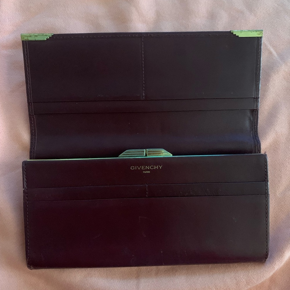 Givenchy Burgundy Leather Wallet